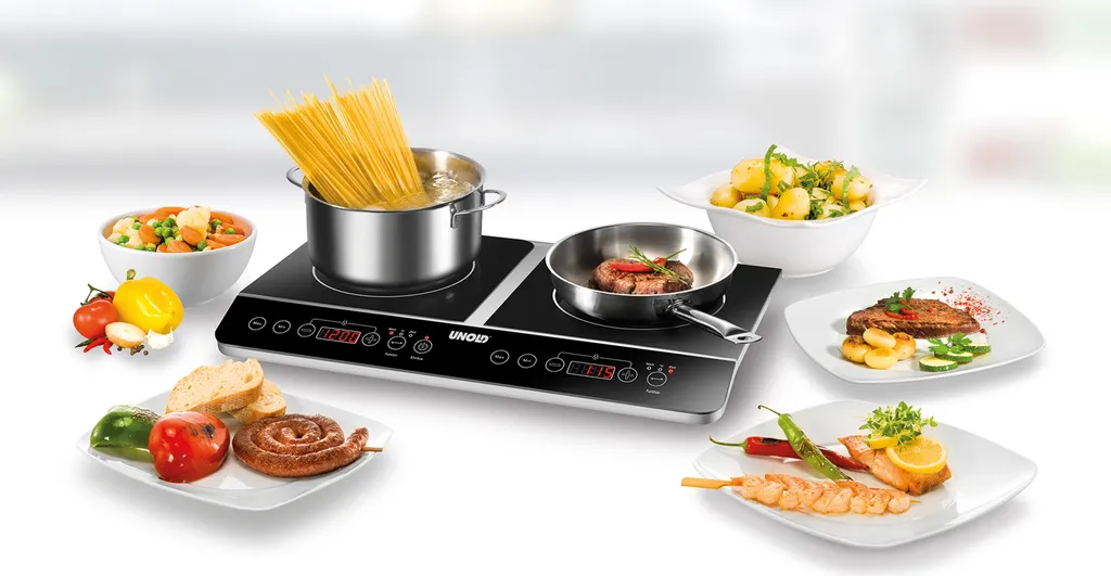 Plaque de Cuisson Double Induction Unold Elegance 58175 Vitrocéramique Noir