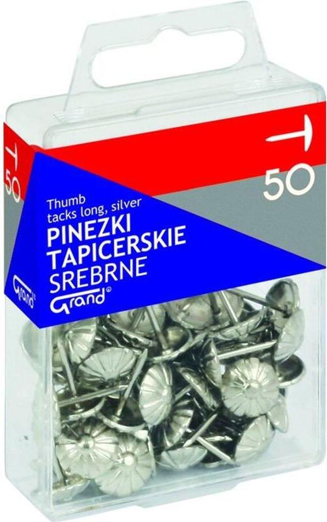 Pinezki tapicerskie Grand srebrne