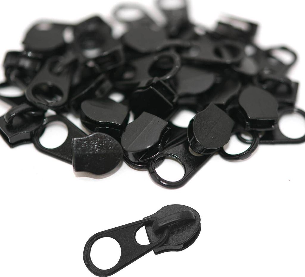 10 Reißverschluss Zipper für Endlosreißverschluss, 5mm Spiral, Farbwahl, Farbe:schwarz
