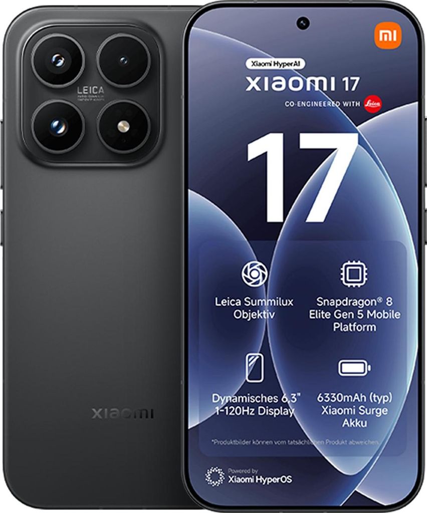 Xiaomi 17 - black - Mobiltelefon - 512 GB Produktbild 