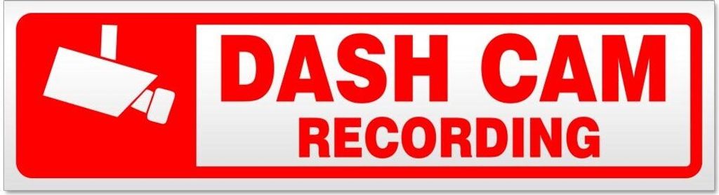 Kiwistar - Autoaufkleber - Rot - 20 x 5,3 cm - Dashcam Recording - Hinweis Aufkleber Sticker für Auto, Kfz, Fahrrad, PKW, LKW