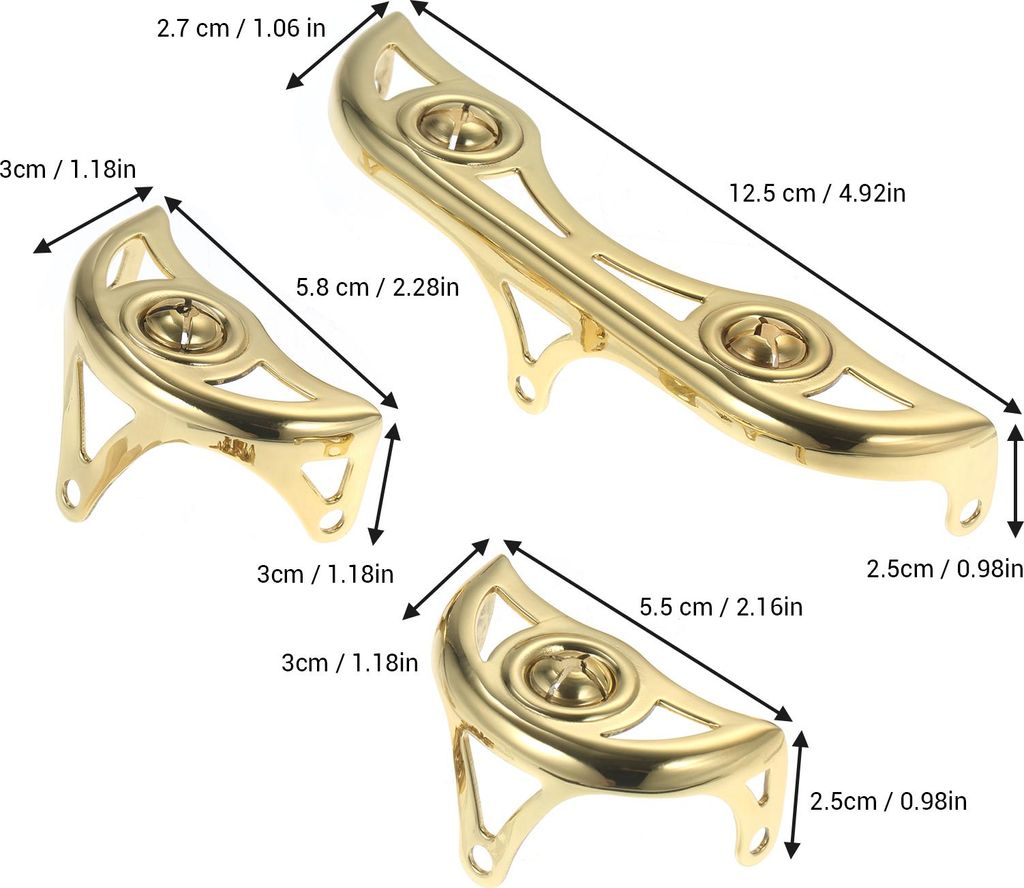 3 Teile/satz Messing Schlüssel Schutz für Altsaxophon Saxophon Reparatur Schutz Kits mit Filz Stoßstange & Schrauben Zubehör