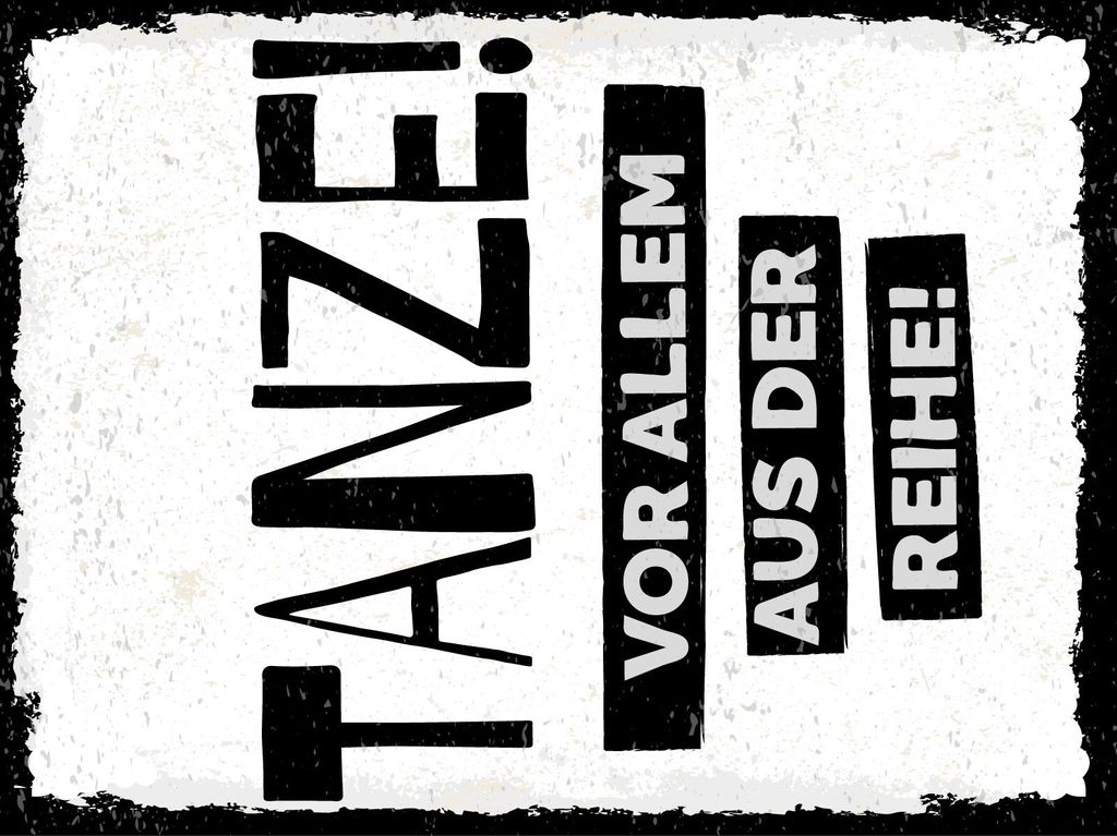 vianmo Blechschild 40x30 cm tanze vor allem aus der Reih weißes