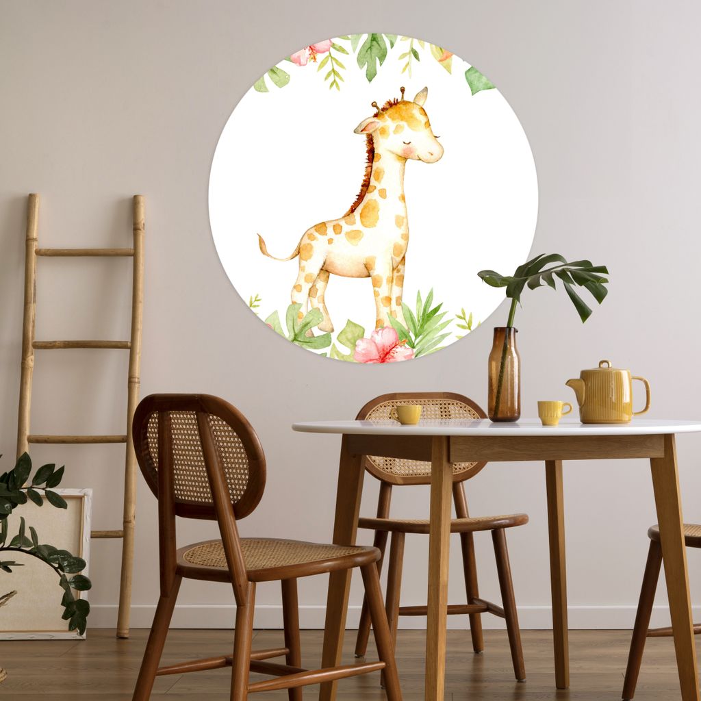 MuchoWow - Tapetenkreis - Wandbild rund - Schlafzimmerdekoration - Wanddeko - runde Tapete - Kunst für zu Hause