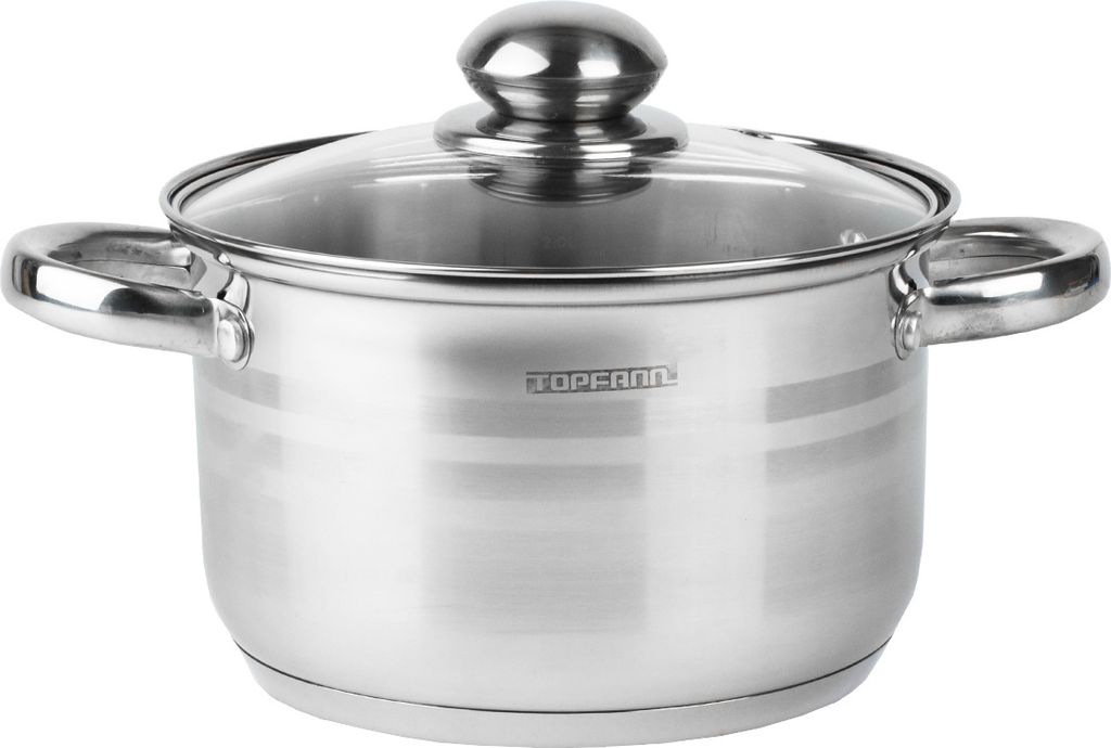 Topf 3,5 L Edelstahl Kochtopf Suppentopf Induktion Produktbild 
