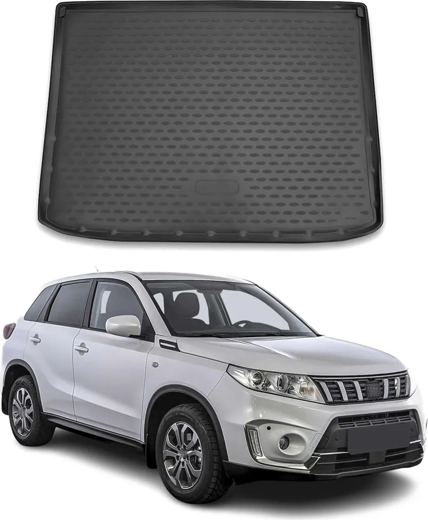 Tappetino Bagagliaio Suzuki Vitara 2015-2024 Gomma TPE Nero Antiscivolo