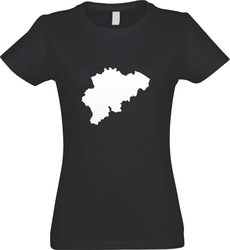 Kiwistar - T-Shirt tailliert - Damen - Graphit - Belgien Umriss Kontur - mit Motiv Bedruckt - Funshirt Design - Sport - Freizeit - Damen - M