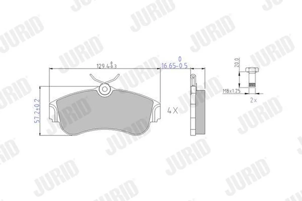 Freinage Fiable pour Primera et Almera - Plaquettes JURID 572310J OE