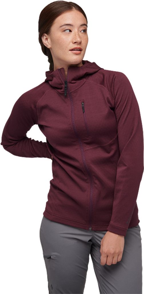 W Coefficient Hoody, Blackberry, S, Women, Women's Outerwear Top, Black Diamond