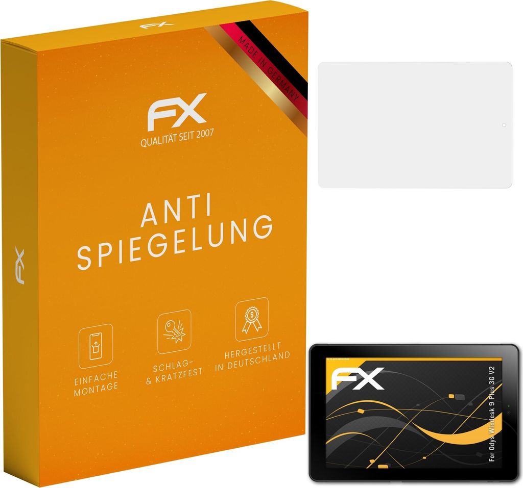 atFoliX FX-Antireflex 2x Schutzfolie kompatibel mit Odys Windesk 9 Plus 3G V2 Displayfolie