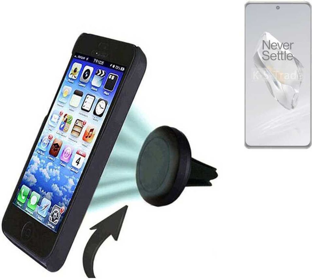 K-S-Trade Kompatibel mit OnePlus OnePlus 12 Auto Handy Halterung KFZ Halter Lüftungsgitterhalterung Air Vent mount Smartphone Halter