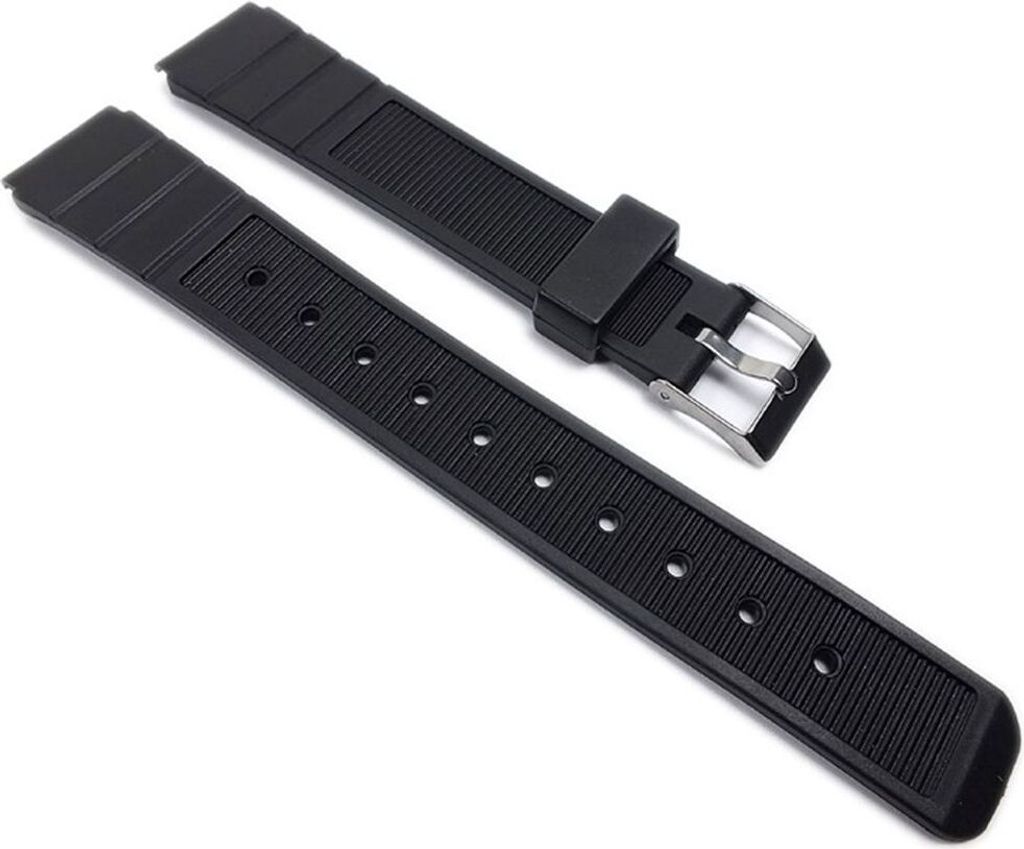 Minott Ersatzband Uhrenarmband Sportband PVC Band schwarz 22017S, Anstoß:18 mm