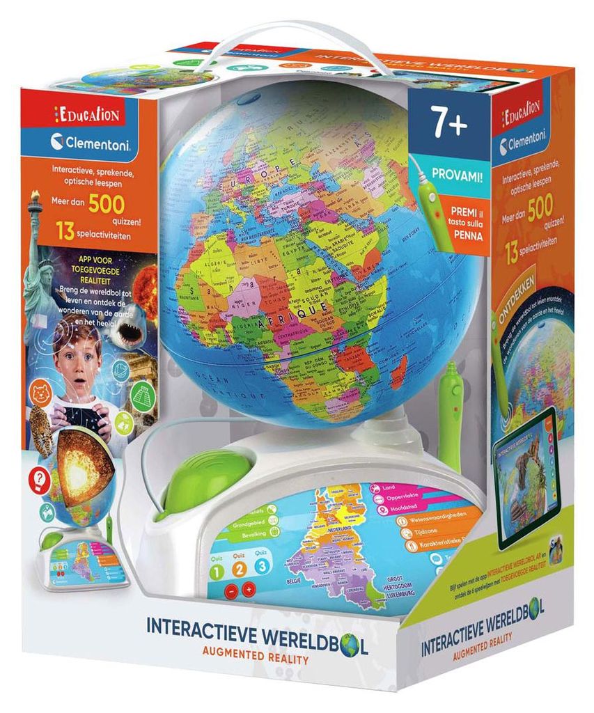 Clementoni interaktiver Globus Lernspielzeug mit App und Quiz