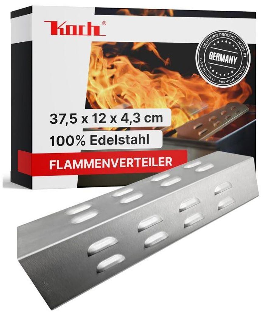 KOCH #29 Premium Flammenverteiler 37,5 x12 cm passend einige Enders, Tepro Buffalo, Grillstar, Napoleon, Outdoorchef