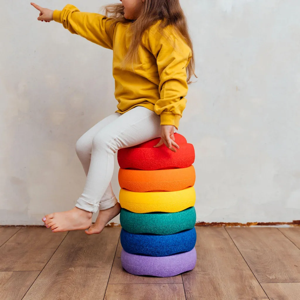 Stapelstein 6er Set Rainbow Classic - Solution Jeu Actif Intérieur - 12