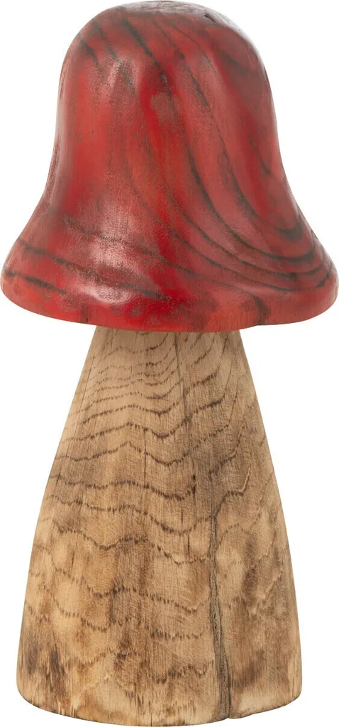 Décoration de Table Champignon J-Line Rouge - Idéal pour Ambiance Nature