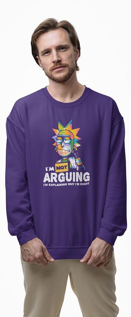D&B Design Uni Pullover SWMO00049 Rick And Morty Lila-Größe 2XL