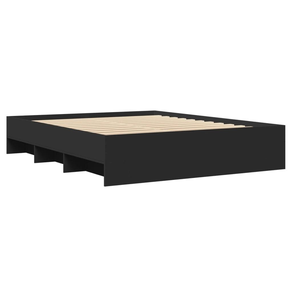 "2026 MODERNE"Bettgestell/Doppelbett ️Hochwertiges - Polsterbett Erwachsene/r /Kind - Schwarz 150x200cm Holzwerkstoff - Klassische Betten NeuMöb...