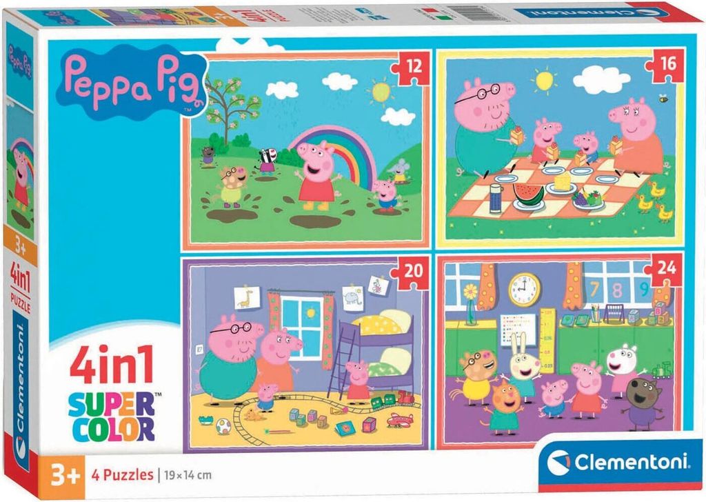 Puzzle 4w1 super color Peppa Pig 21516 | Kaufland.pl