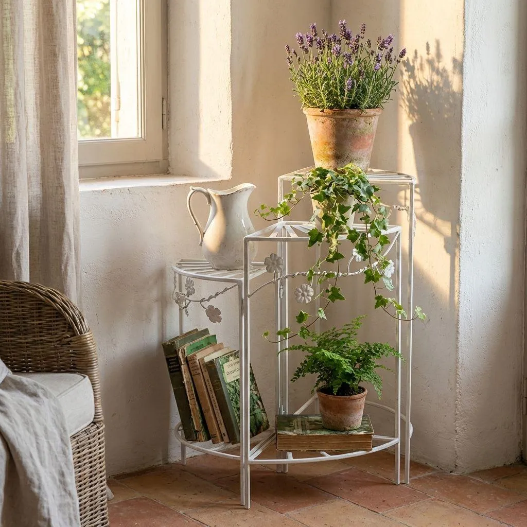 Étagère Bianco Antico MilaniHome - Design Industrial Moderno 46x32x5,7 cm