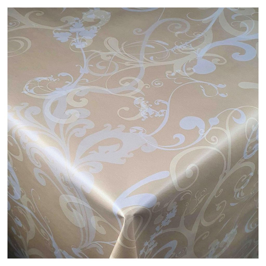 Wachstischdecke Milano Lux Beige 90 x 130 cm abwaschbar