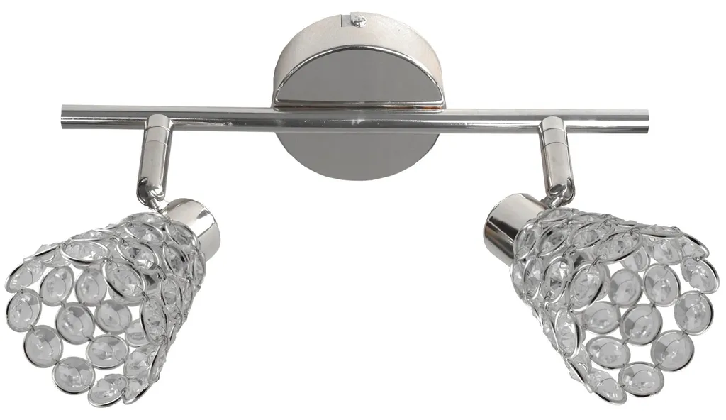 Plafonnier cristal compact Candellux argenté pour petit espace chic