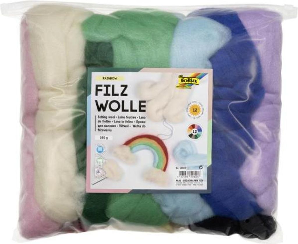 Folia Bastelfilz-Set mehrfarbig Produktbild 