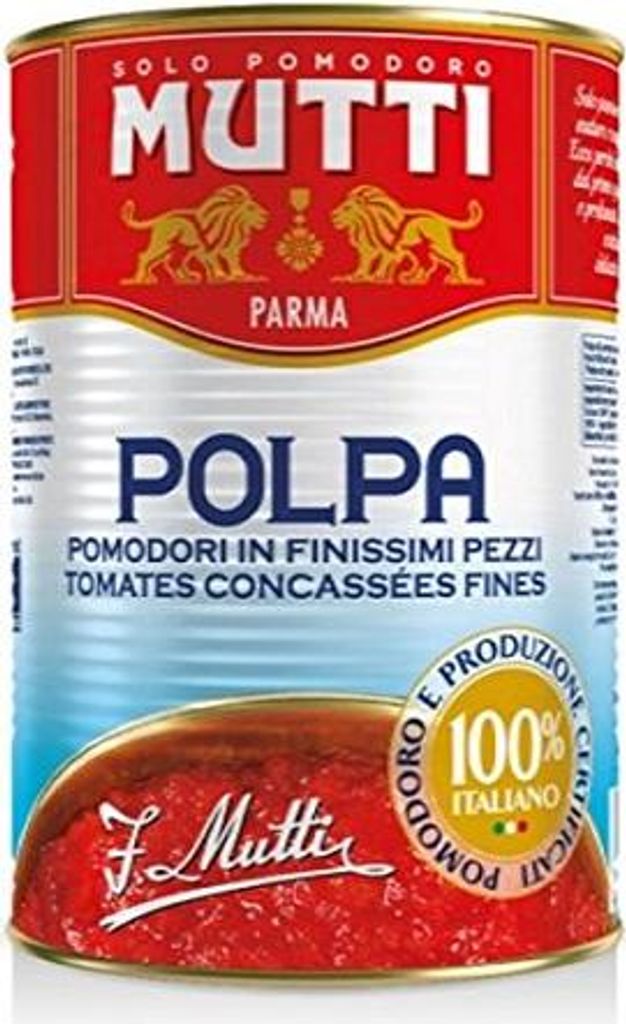 6x Mutti polpa di Pomodoro Tomatenpulpe Tomaten sauce 100% Italienisch 400g in dose