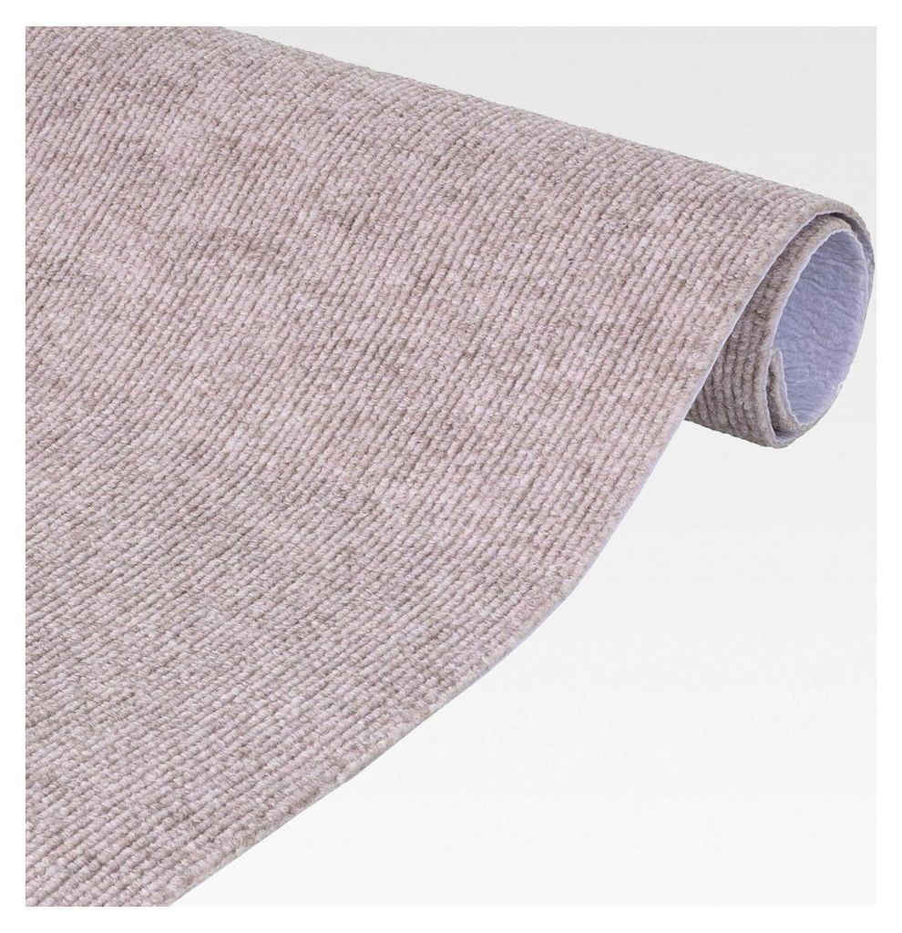 Selbsthaftende Bodenmatte Teppich Läufer Meterware rutschfest anpassbar Größe 100x100cm Beige