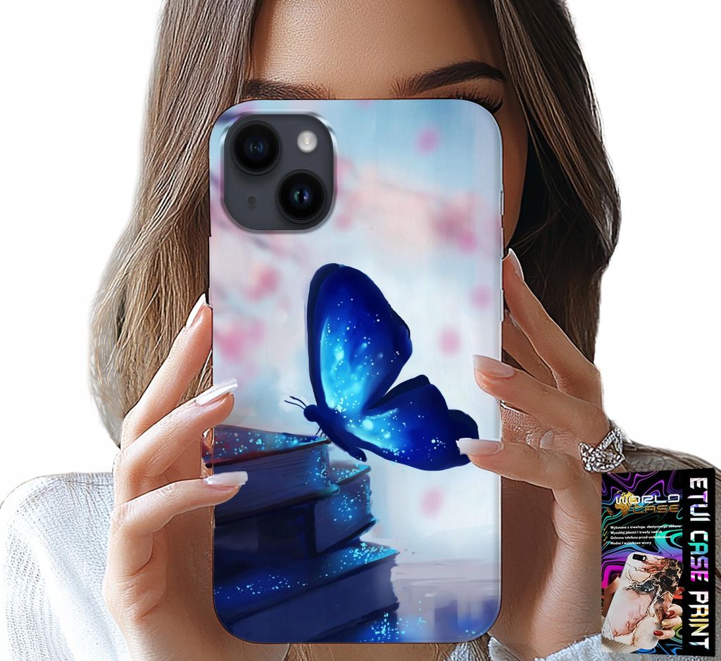Hülle Für Iphone 15 - Blauer Schmetterling, Schmetterling, Damen-Designs