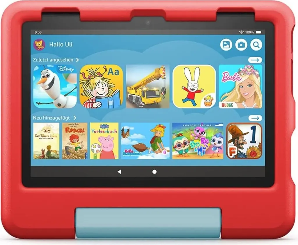 Fire HD 8 Kids 2022 rouge 32 Go écran HD résistant et antichoc