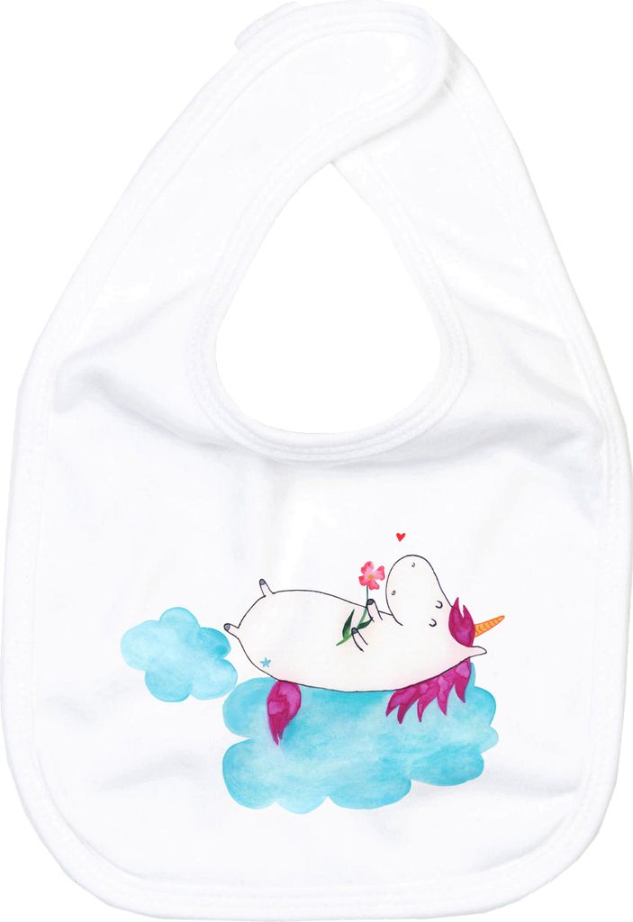 Mr. & Mrs. Panda Lätzchen Einhorn Verliebt - Weiß - Geschenk, Baumwoll, Unicorn, Liebe, Babylätzchen, Wolke, Freundin, Sabber, Schlabberlatz, F...