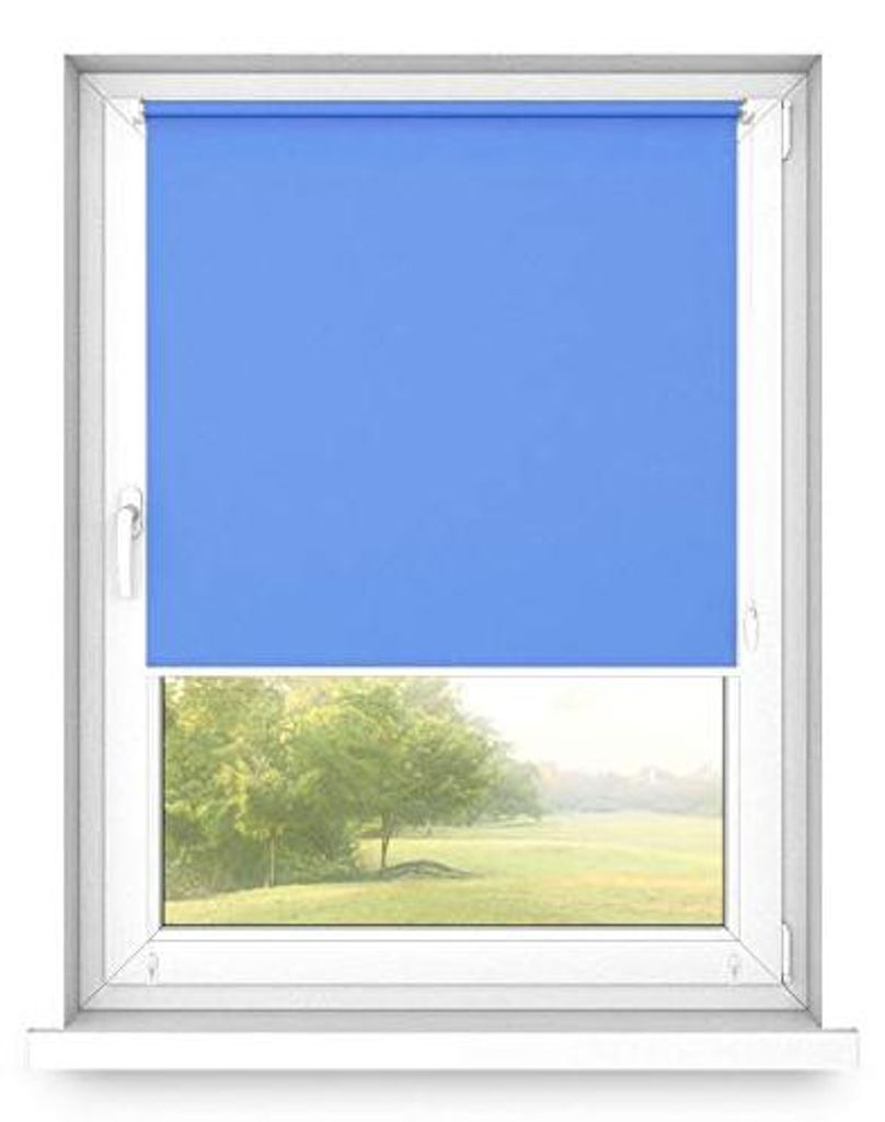 Time4blinds - Rollo ohne Kassette, 50x250 cm, Blauer Himmel, Steuerung Rechts