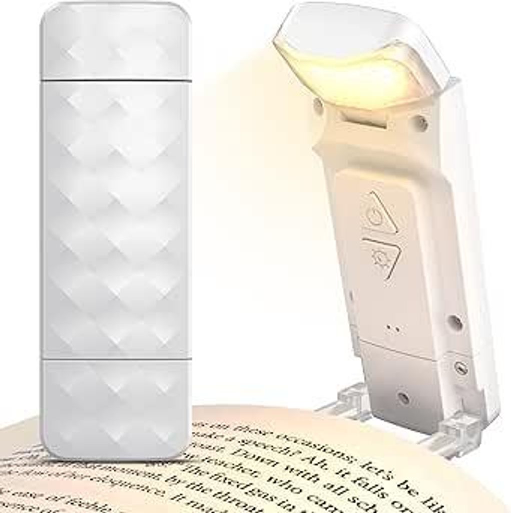 Leselampe, E-Reader-Lampe zum Lesen im Bett, wiederaufladbare Buchlampe, 3 Farben, Augenschutz & 5 Helligkeitsstufen, Geschenk für Kinder-E-Reader