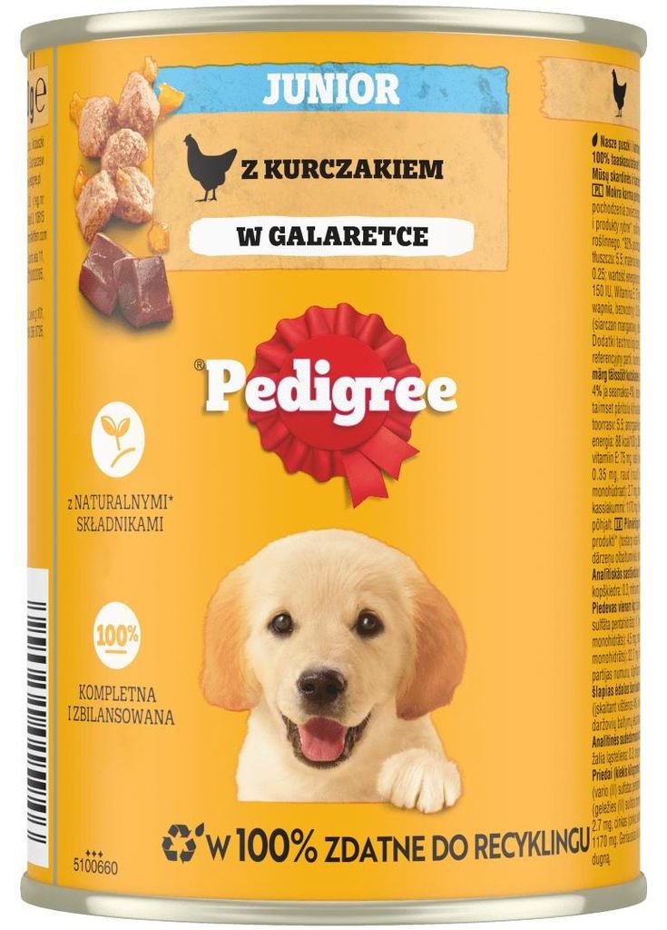 Pedigree 5900951015946, Junior, Huhn, 400 g Produktbild 
