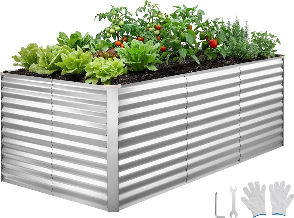 VEVOR Hochbeet Metall 2400x1200x860 mm, Rechteckiges Produktbild 