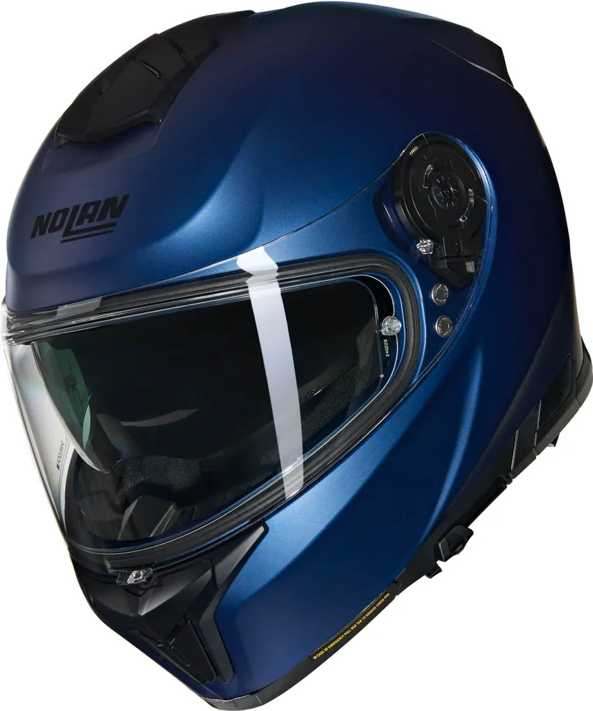 Nolan N80-8 Casque avec Visière Solaire et N-Com - Bleu Mat Taille 58