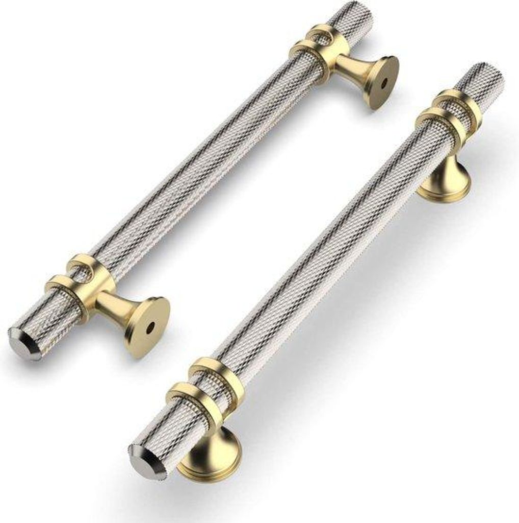 Edelstahl Griffe gebürstet Nickel 128mm 10Stück Küchen