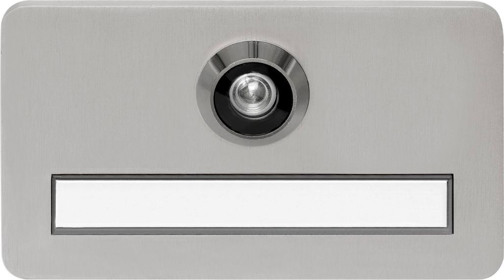Solido Türschild mit Spion | Namensschild 120x70x6mm für TS 29-49mm| Edelstahl matt