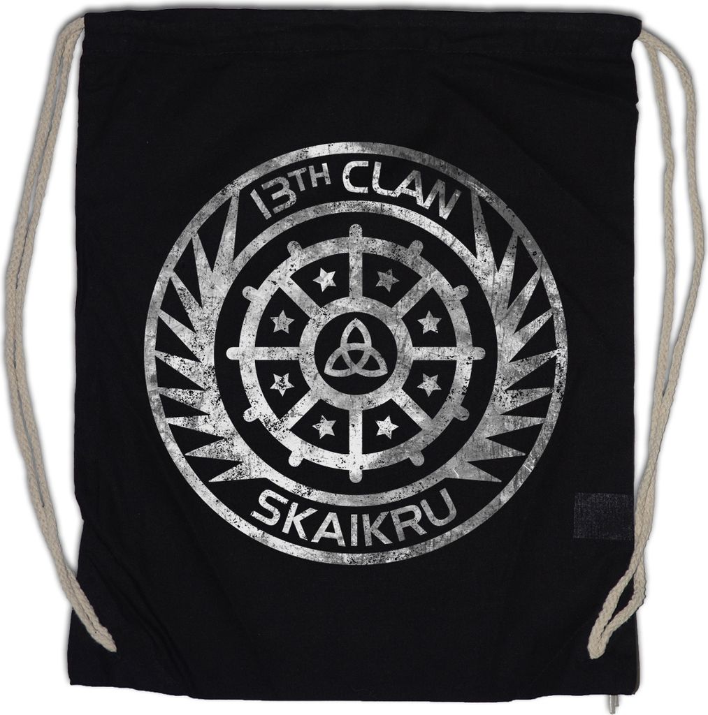 Urban Backwoods The Skaikru Clan Logo, Turnbeutel, Farbe: Schwarz