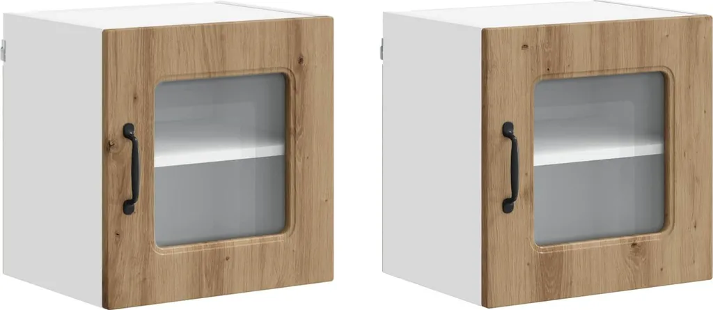 Set 2 Pensili Kalmar 40x31x40 cm Rovere Artigianale - Design Slim