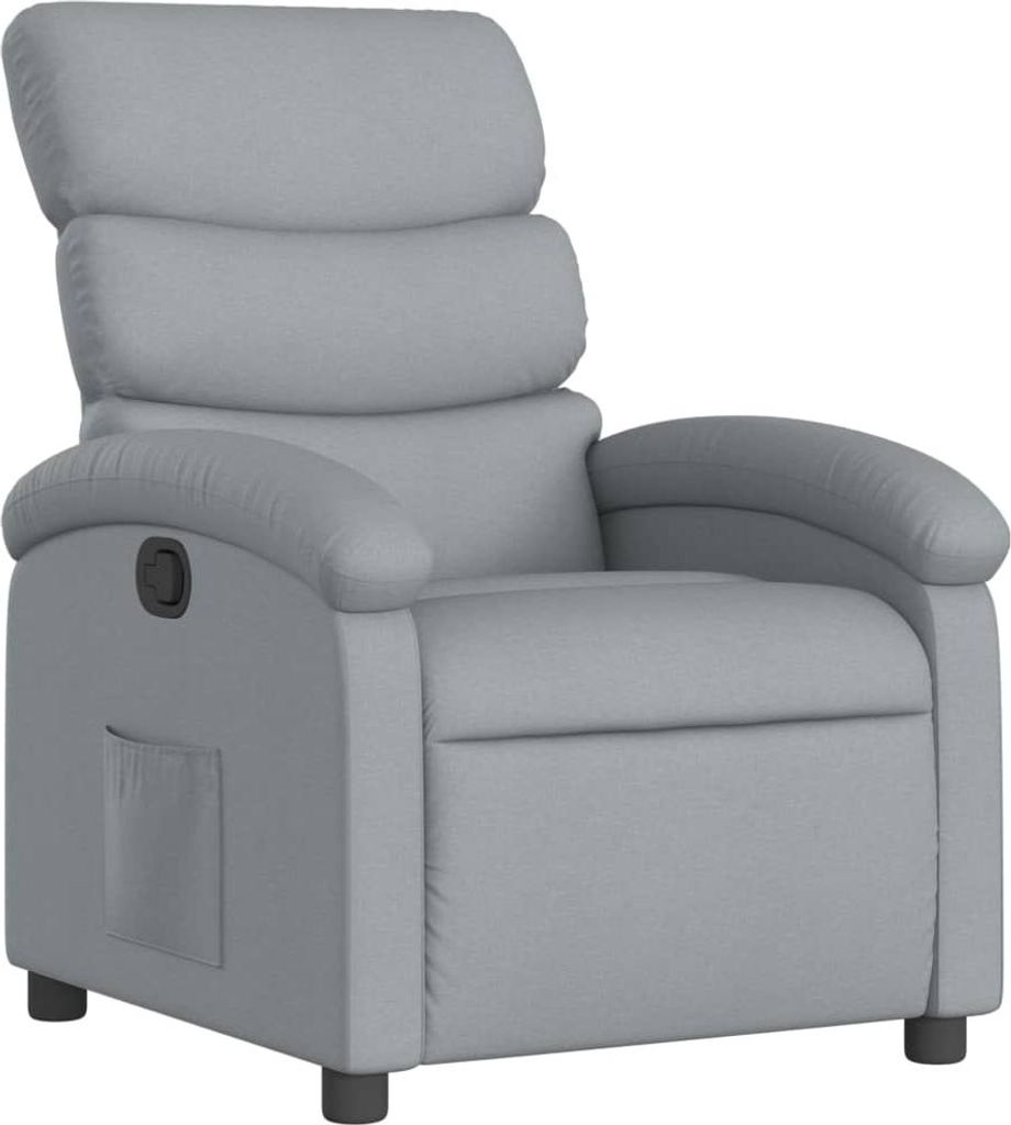 vidaXL Relaxsessel, hellgrauer Stoff