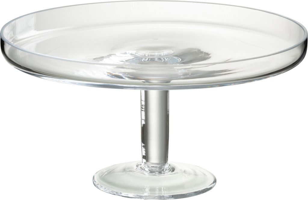 J-Line J-Line Teller Kuchen - Kuchenteller - Glas - Transparent