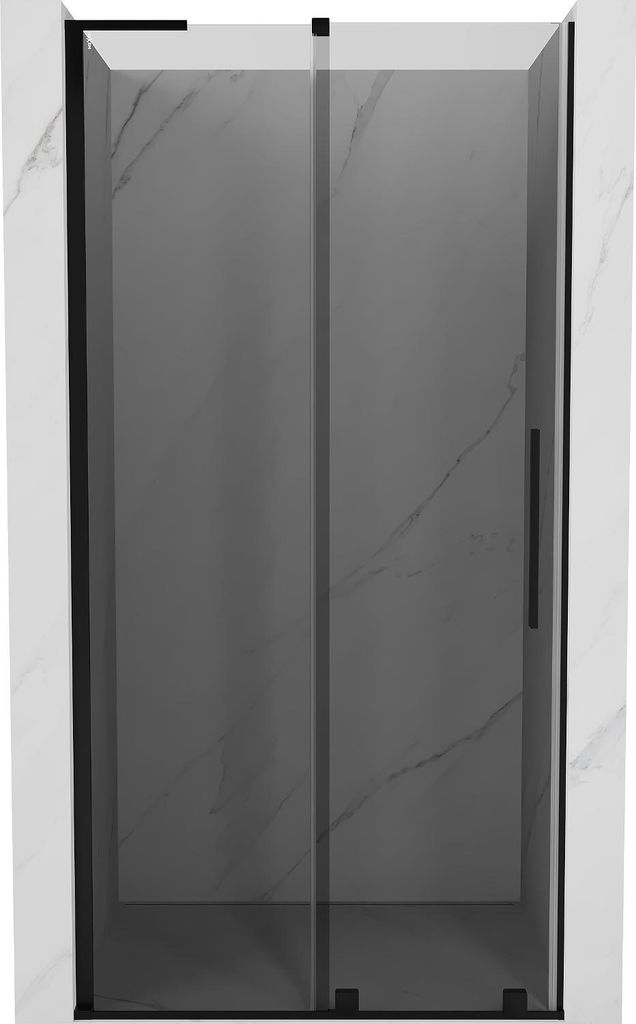 Mexen Velar L Schiebetür Duschtür 90 cm, Graphit, Schwarz - 871-090-003-41-70