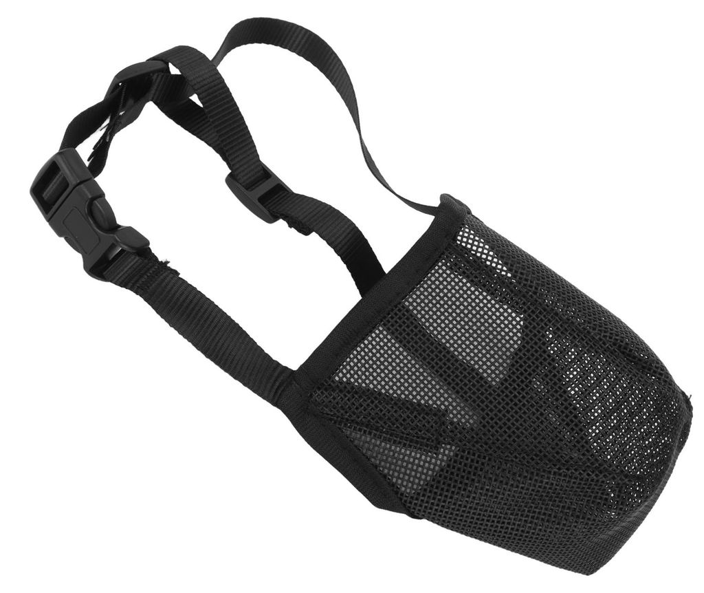 Hunde-Mesh-Maulkorb verhindert Beißen, Bellen, Essen, atmungsaktiv, verstellbare Mundabdeckung für Training S