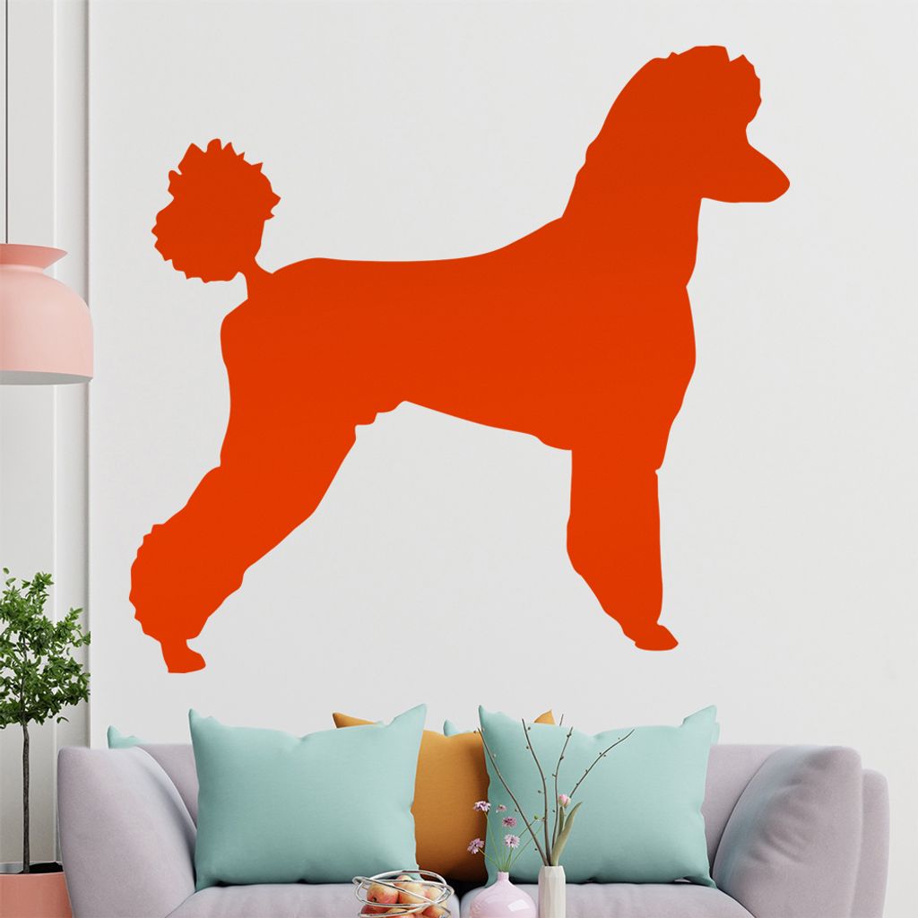 KIWISTAR Pudel Silhouette Wandtattoo in 6 Größen - Wandaufkleber Wall Sticker - Dekoration, Küche, Wohnzimmer, Schlafzimmer, Badezimmer