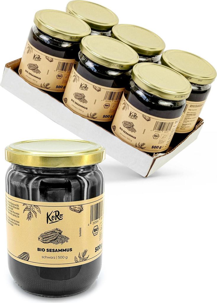 KoRo I Schwarzes  Tahin 6 x 500 g Produktbild 