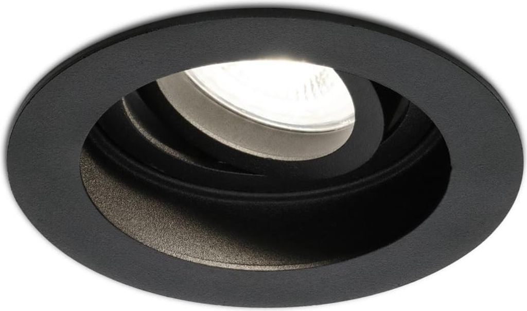 hoftronic LED Einbaustrahler GU10 4W 345lm 4000K Schwarz IP20 Schwenkbar