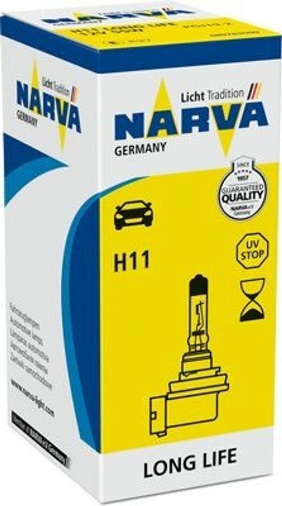 1x NARVA H11 Glühlampe Fernlicht 12V 55W PGJ19-2 Halogen 480783000