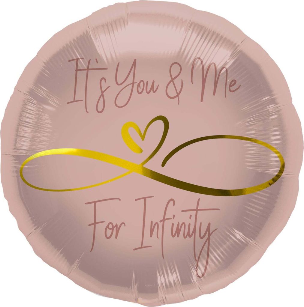 Folienballon "Its You and Me for Infinity", Ø 45cm